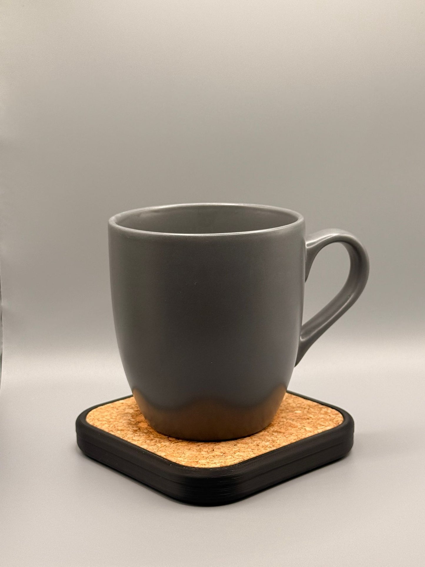 Modern Coaster Set with Cork Inserts | Minimalist Custom Drink Coasters